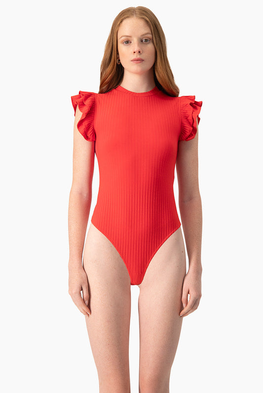 Body rojo de olan en sisa